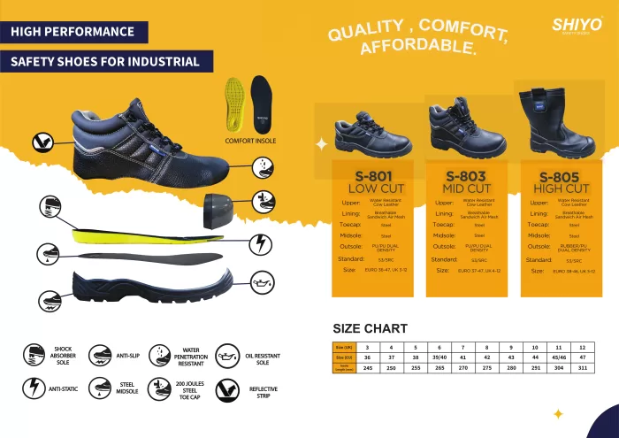 SHIYO SAFETY SHOE S-803 MIDDLE CUT - Image 6