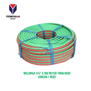WELDMAX 1/4″ X 100 METER TWIN HOSE (GREEN / RED)